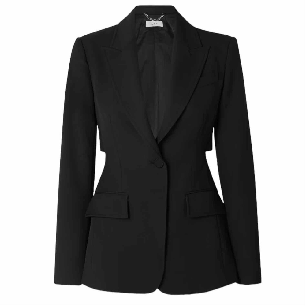 A.L.C. Carlyle Open-Back Jacket Coat Size 4 Black